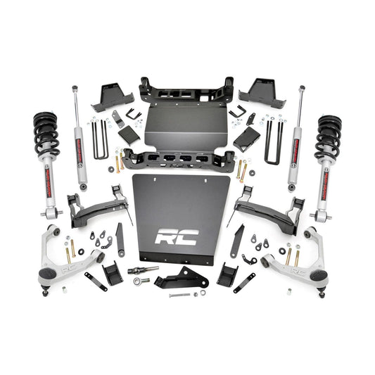 Rough Country M1 Struts w/M1 Rear Shocks 7 Inch Stamped Steel LCA Lift Kit I 11640