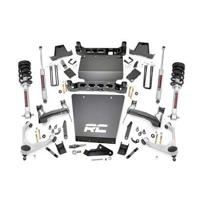 Rough Country N3 Struts w/N3 Rear Shocks 7 Inch Stamped Steel LCA Lift Kit I 11633