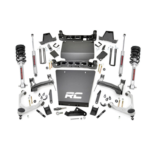 ROUGH COUNTRY 7 Inch Stamped Steel LCA Lift Kit | Forged UCA | Bracket | N3 Struts | Chevy/GMC 1500 (16-18) | 11633