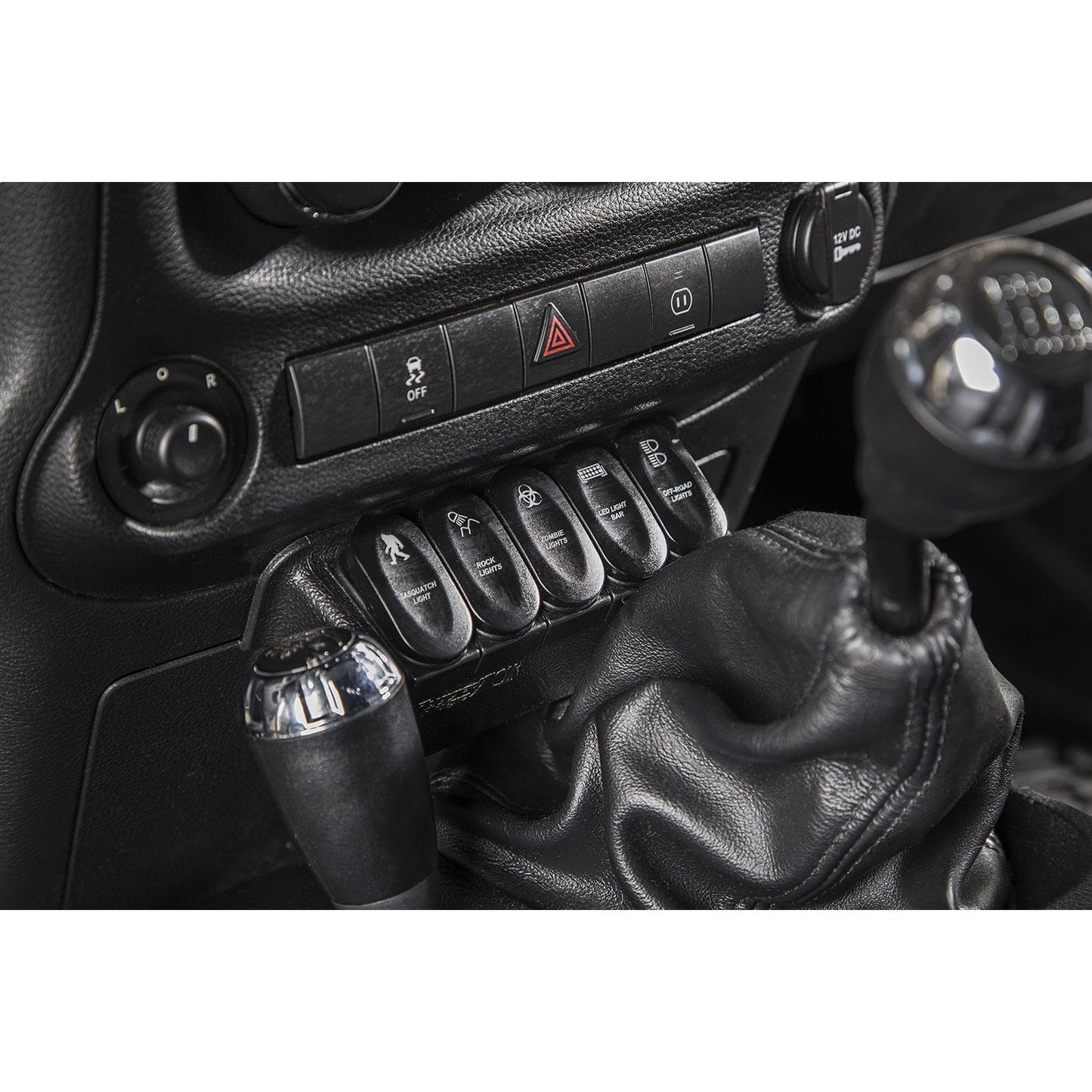 RUGGED RIDGE | 17235.73 | Etched Lower 5 Switch Panel Kit, 11-18 Jk