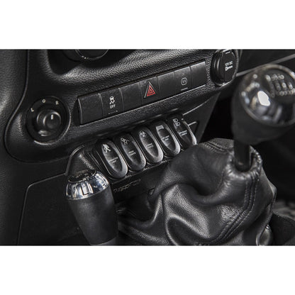 RUGGED RIDGE | 17235.73 | Etched Lower 5 Switch Panel Kit, 11-18 Jk