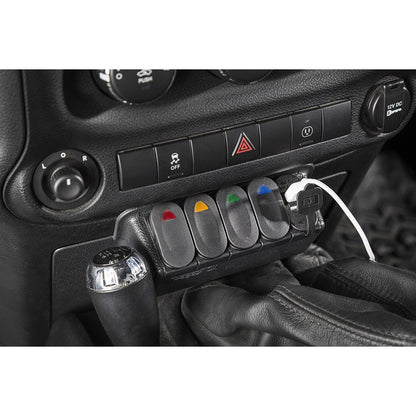RUGGED RIDGE | 17235.84 | Lower Switch Panel Kit, 11-18 Jeep Wrangler Jk/Jku