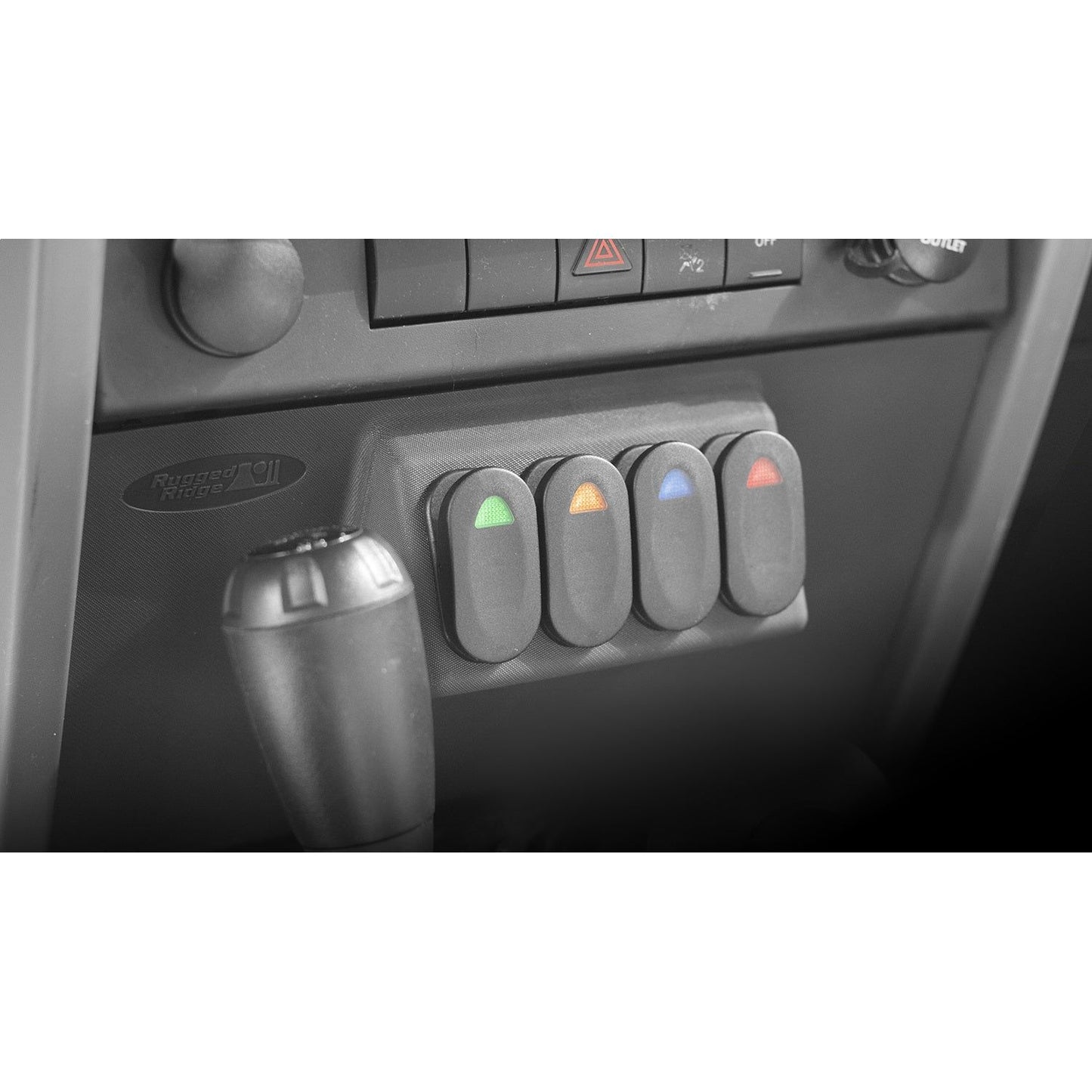 RUGGED RIDGE | 17235.85 | Lower Switch Panel Kit, 07-10 Jeep Wrangler (Jk)