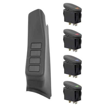 RUGGED RIDGE | 17235.86 | A-Pillar Switch Pod Kit,Black,Left, 07-13 Jeep Wrangler(Jk)