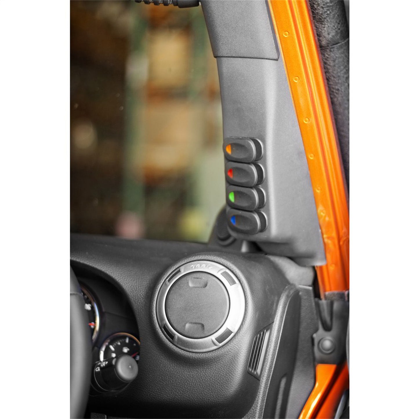 RUGGED RIDGE | 17235.97 | A-Pillar 4 Switch Pod, Black, Right Side, 11-14 Jeep Wrangler (Jk)