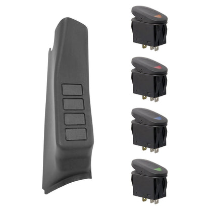 RUGGED RIDGE | 17235.97 | A-Pillar 4 Switch Pod, Black, Right Side, 11-14 Jeep Wrangler (Jk)