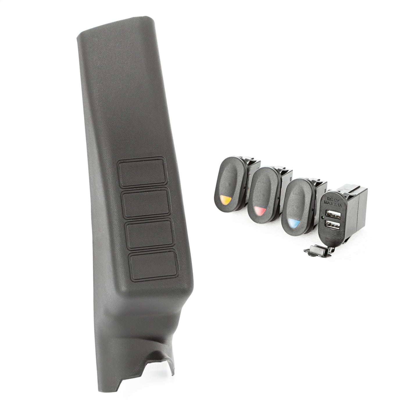 RUGGED RIDGE | 17235.98 | A-Pillar Pod Kit, 3 Switch, Usb; 11-17 Jk/Jku