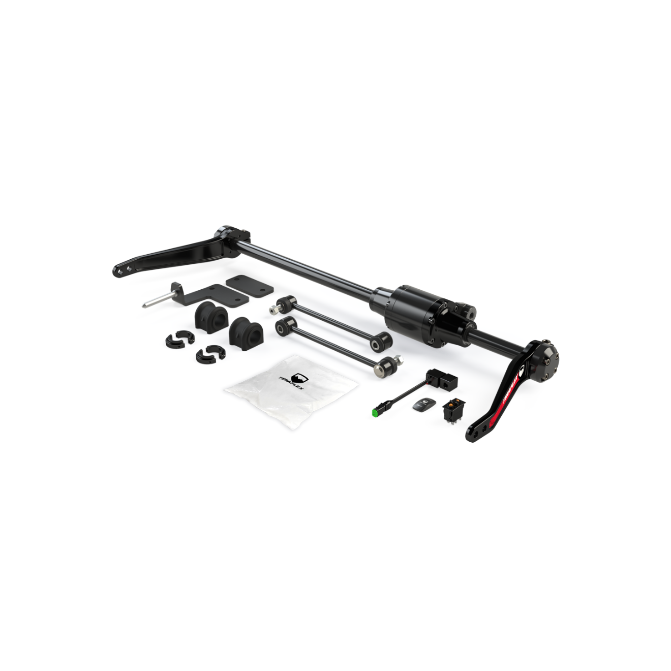 TeraFlex | 18-Up Wrangler JT/Gladiator ST Dual Rate Pneumatic Front Sway Bar - Coilover TeraFlex | 1780002