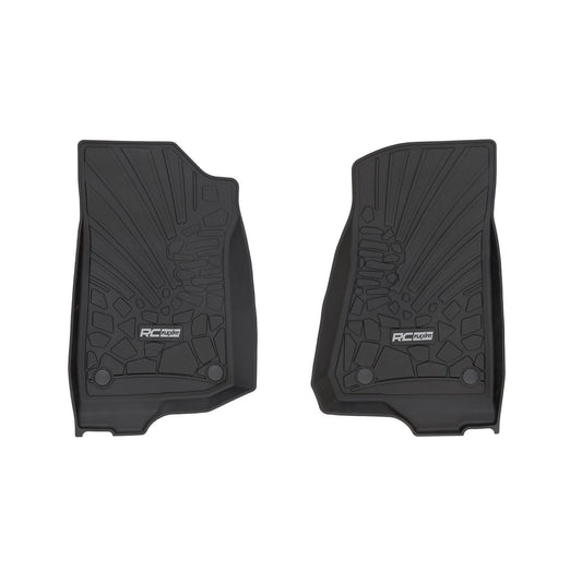 ROUGH COUNTRY Flex Fit Floor Mats | FR | 4 Door | Jeep Wrangler Unlimited 4WD (2018-2025) | FF-6011
