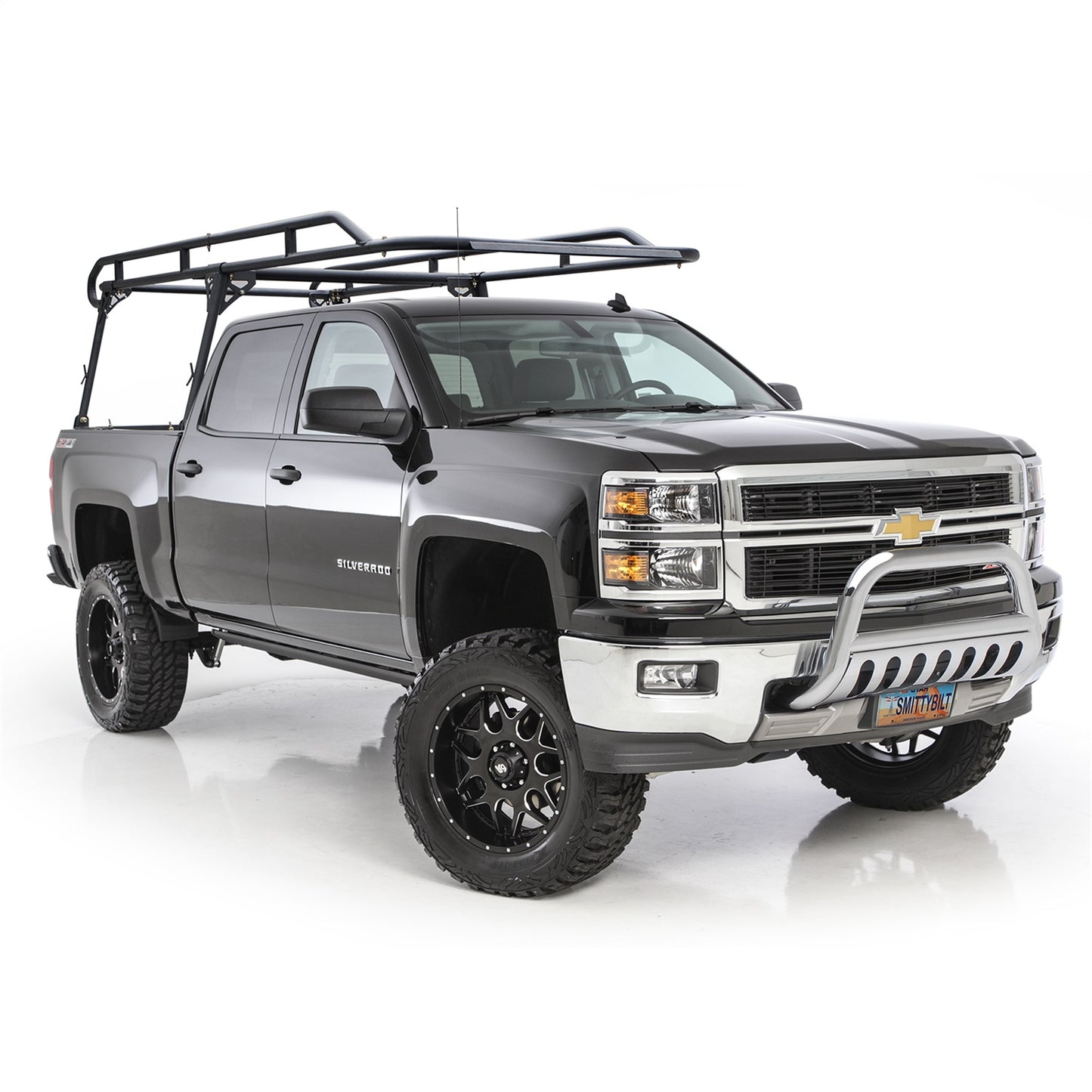 Smittybilt Contractors Rack 2 Box Kit Textured Matte Black 800 lbs. Capacity Adjustable Legs and Feet I 18604