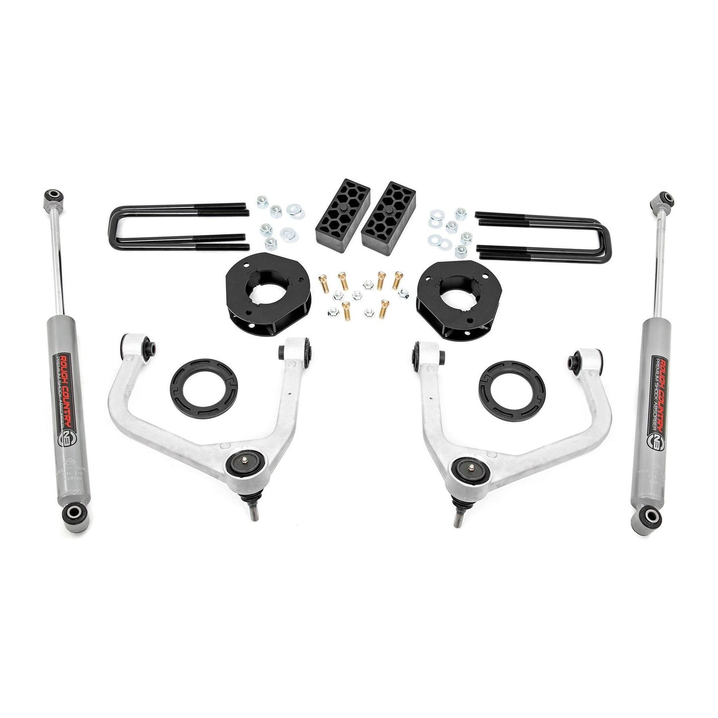 Rough Country Strut Spacers w/N3 Rear Shocks 3.5 Inch Lift Kit I 29531A
