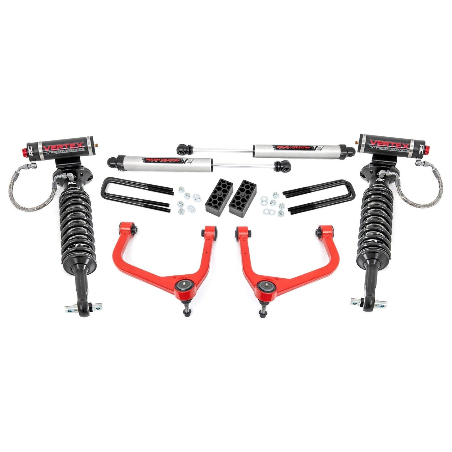 Rough Country Vertex Coilovers w/V2 Rear Shocks 3.5 Inch Lift Kit I 29557RED