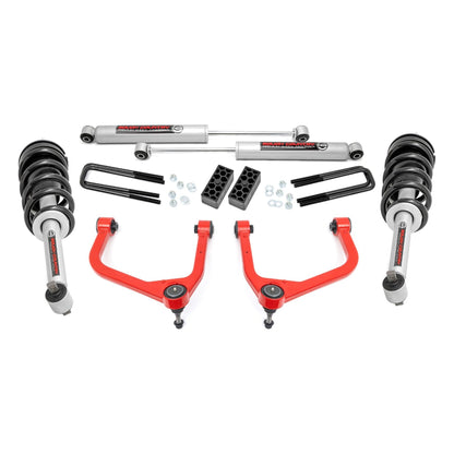 Rough Country N3 Struts w/N3 Rear Shocks 3.5 Inch Lift Kit I 22631RED