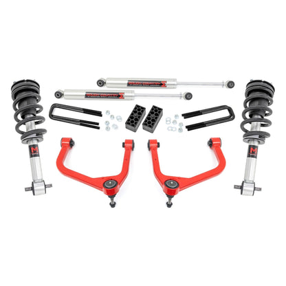 Rough Country M1 Struts w/M1 Rear Shocks 3.5 Inch Lift Kit I 29540RED