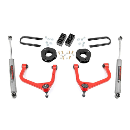 ROUGH COUNTRY 3.5 Inch Lift Kit | Rear Mono Leaf | Chevy Silverado 1500 2WD/4WD (2025-2026) | 28230RED_A