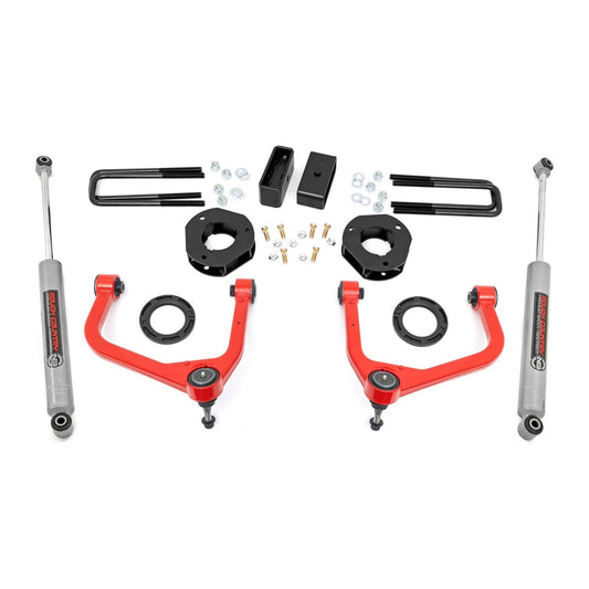 Rough Country Vertex Coilovers w/V2 Rear Shocks 3.5 Inch Lift Kit I 28857RED