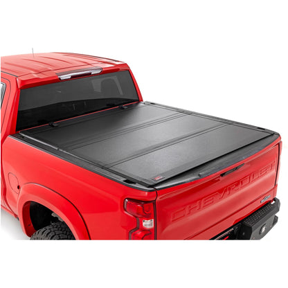 Rough Country 5'10" Bed | Short Bed Hard Tri-Fold Flip Up Bed Cover I 49120580