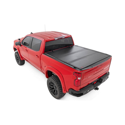 Rough Country 6'7" Bed | Standard Bed Hard Tri-Fold Flip Up Bed Cover I 49120650