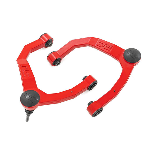 ROUGH COUNTRY Red Forged Upper Control Arms | OE Upgrade | Red | Chevy/GMC Sierra/Silverado 1500 (19-26)  | 10018RED