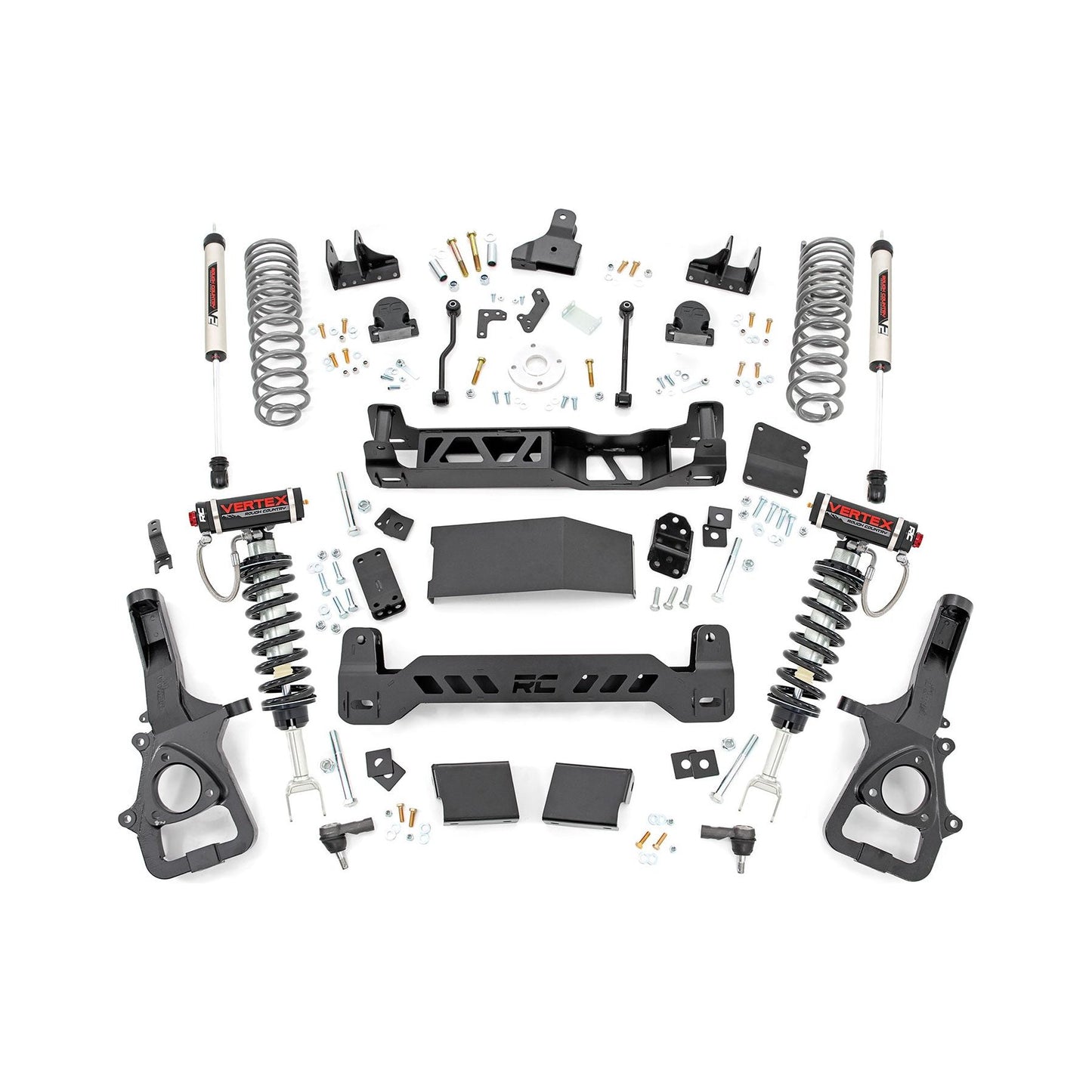 Rough Country V2 Shocks & Rear Variable Rate Coils 6 Inch Lift Kit I 33957