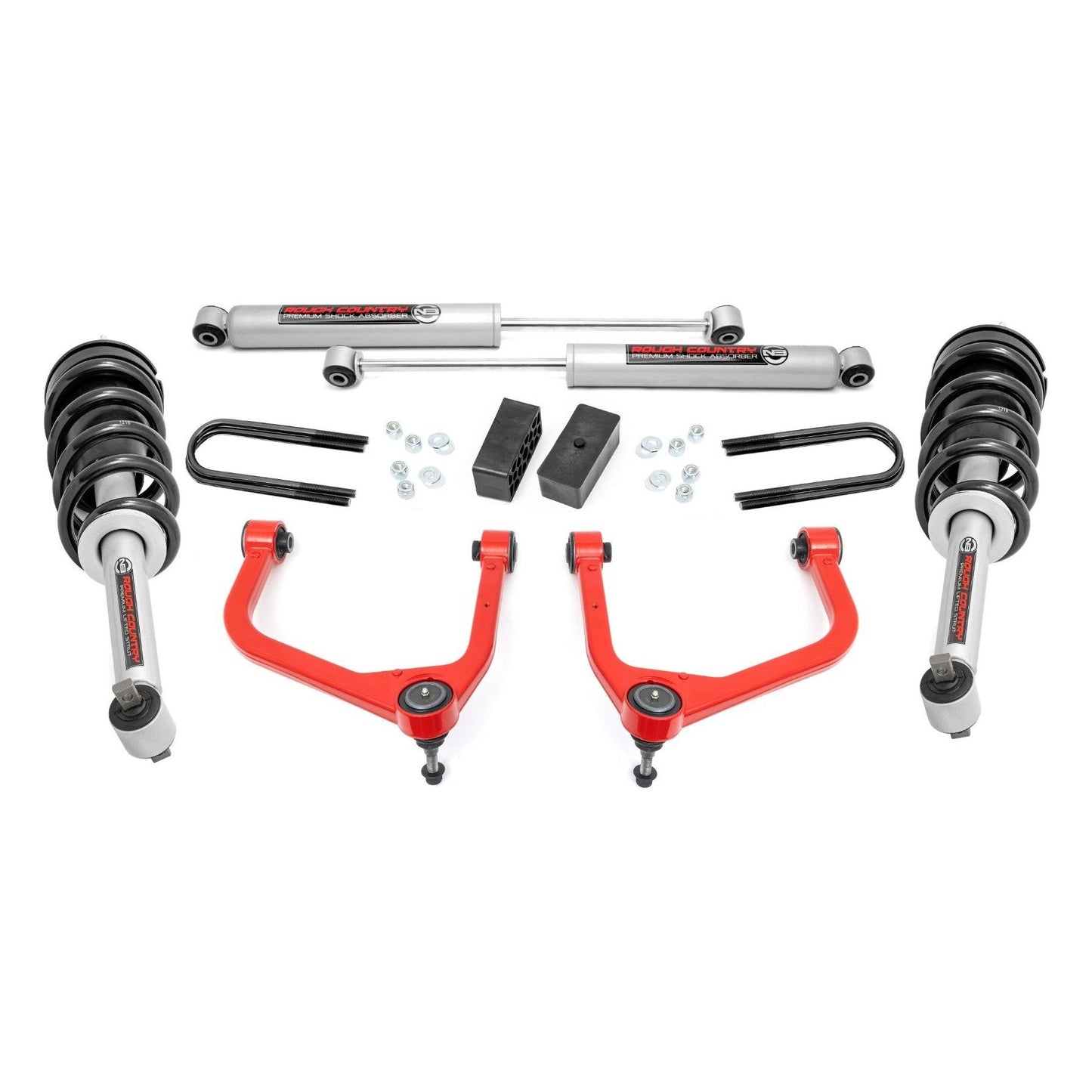 Rough Country N3 Struts w/N3 Rear Shocks 3.5 Inch Lift Kit I 28831RED