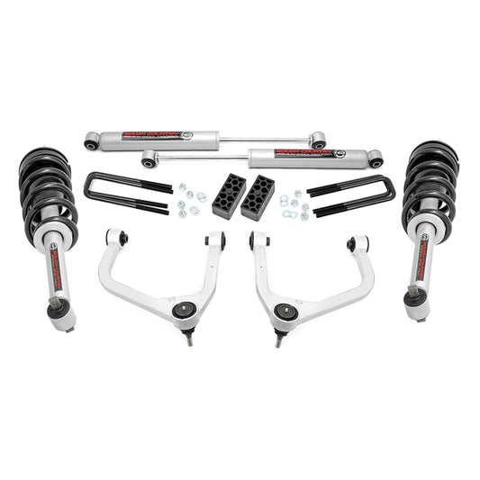 ROUGH COUNTRY 3.5 Inch Lift Kit | N3 Struts | Chevy Silverado 1500 2WD/4WD (2019-2024 & Classic) | 29532