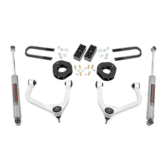 ROUGH COUNTRY 3.5 Inch Lift Kit | Rear Mono Leaf | Chevy Silverado 1500 2WD/4WD (2022-2024) | 28230