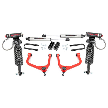 Rough Country Vertex Coilovers w/V2 Rear Shocks 3.5 Inch Lift Kit I 28257RED