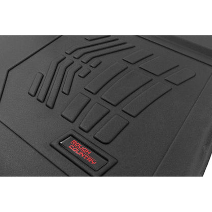 ROUGH COUNTRY Sure-Fit Floor Mats | FR & RR | FR Bucket | Crew | Chevy/GMC 1500/2500HD/3500HD (19-26 & Classic) | SM21612