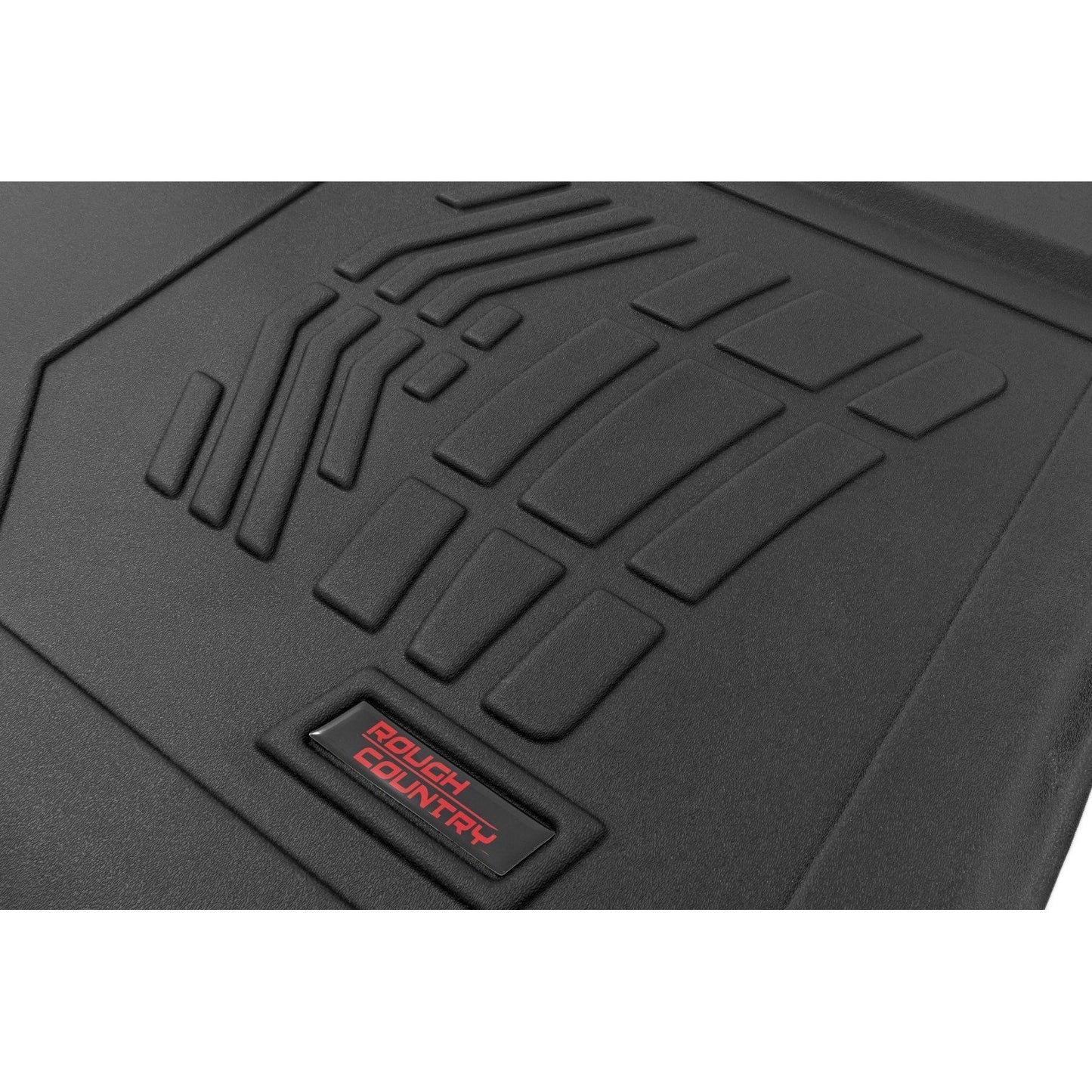 ROUGH COUNTRY Sure-Fit Floor Mats | FR & RR | FR Over Hump | Crew | Chevy/GMC 1500/2500HD/3500HD (19-25) | SM21613