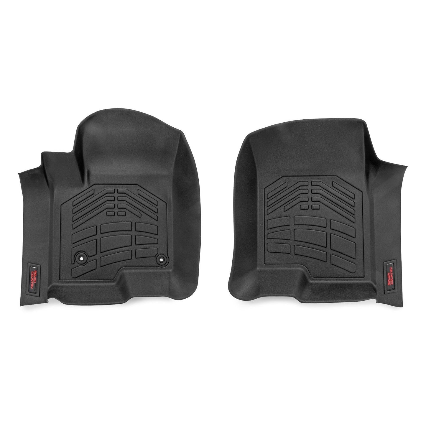 ROUGH COUNTRY Sure-Fit Floor Mats | FR & RR | FR Bucket | Crew | Chevy/GMC 1500/2500HD/3500HD (19-26 & Classic) | SM21612