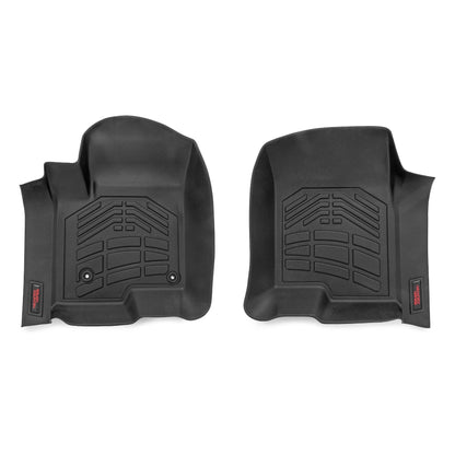 ROUGH COUNTRY Sure-Fit Floor Mats | FR & RR | FR Bucket | Crew | Chevy/GMC 1500/2500HD/3500HD (19-26 & Classic) | SM21612