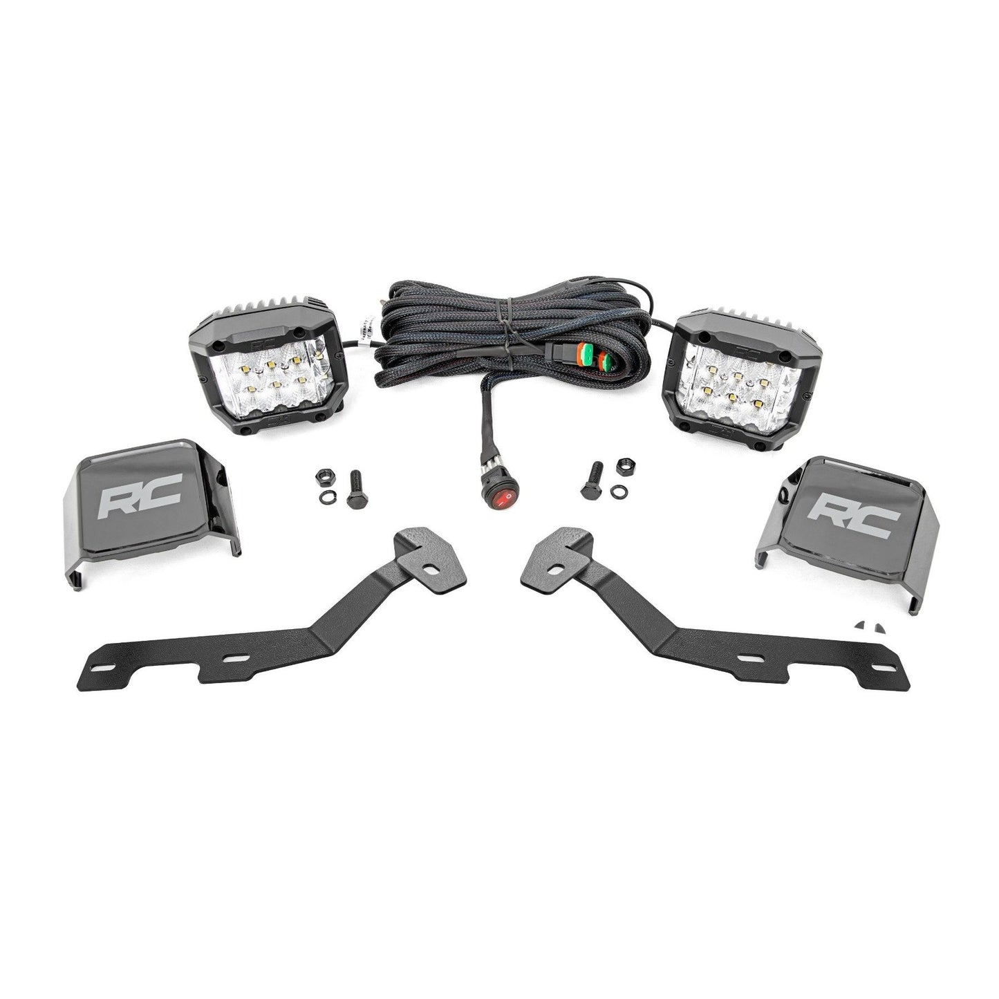 ROUGH COUNTRY LED Light Kit | Ditch Mount |  3" OSRAM | Wide | Ram 1500 2WD/4WD (2019-2025) | 82293