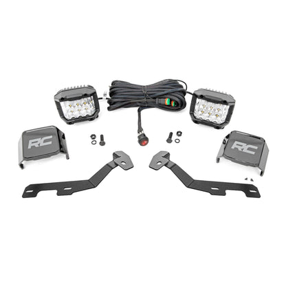 ROUGH COUNTRY LED Light Kit | Ditch Mount |  3" OSRAM | Wide | Ram 1500 2WD/4WD (2019-2025) | 82293