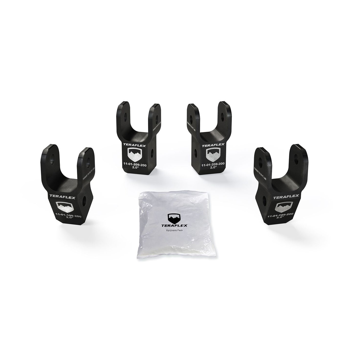 TeraFlex | 18-Up Wrangler JL 2 Door2 Inch Shock Extension Kit Front & Rear 2-2.5 Inch Lift TeraFlex | 1985200