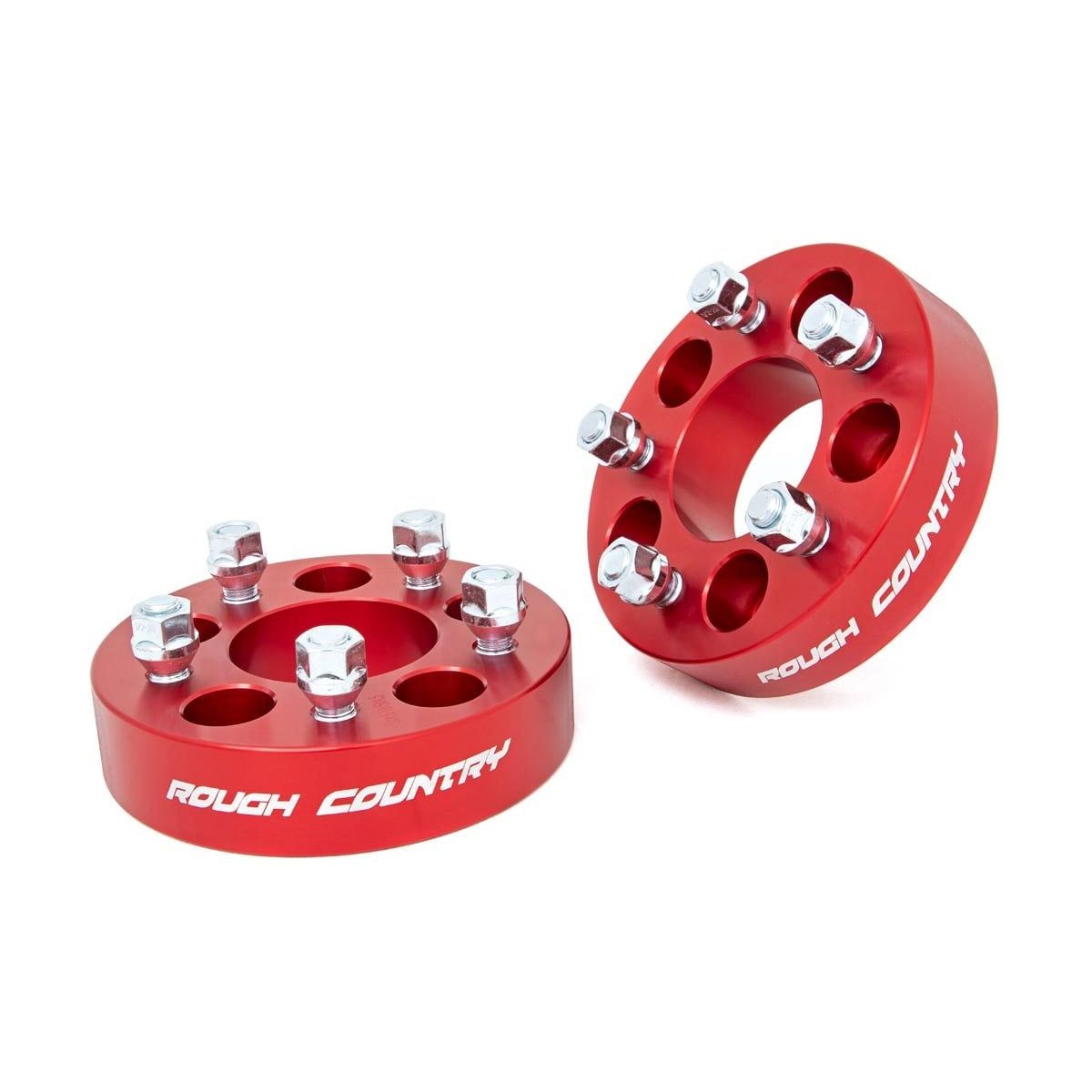 ROUGH COUNTRY 1.5 Inch Wheel Spacers| 5x4.5 | Red | Jeep Comanche MJ/Wrangler TJ/Wrangler Unlimited  | 1090RED