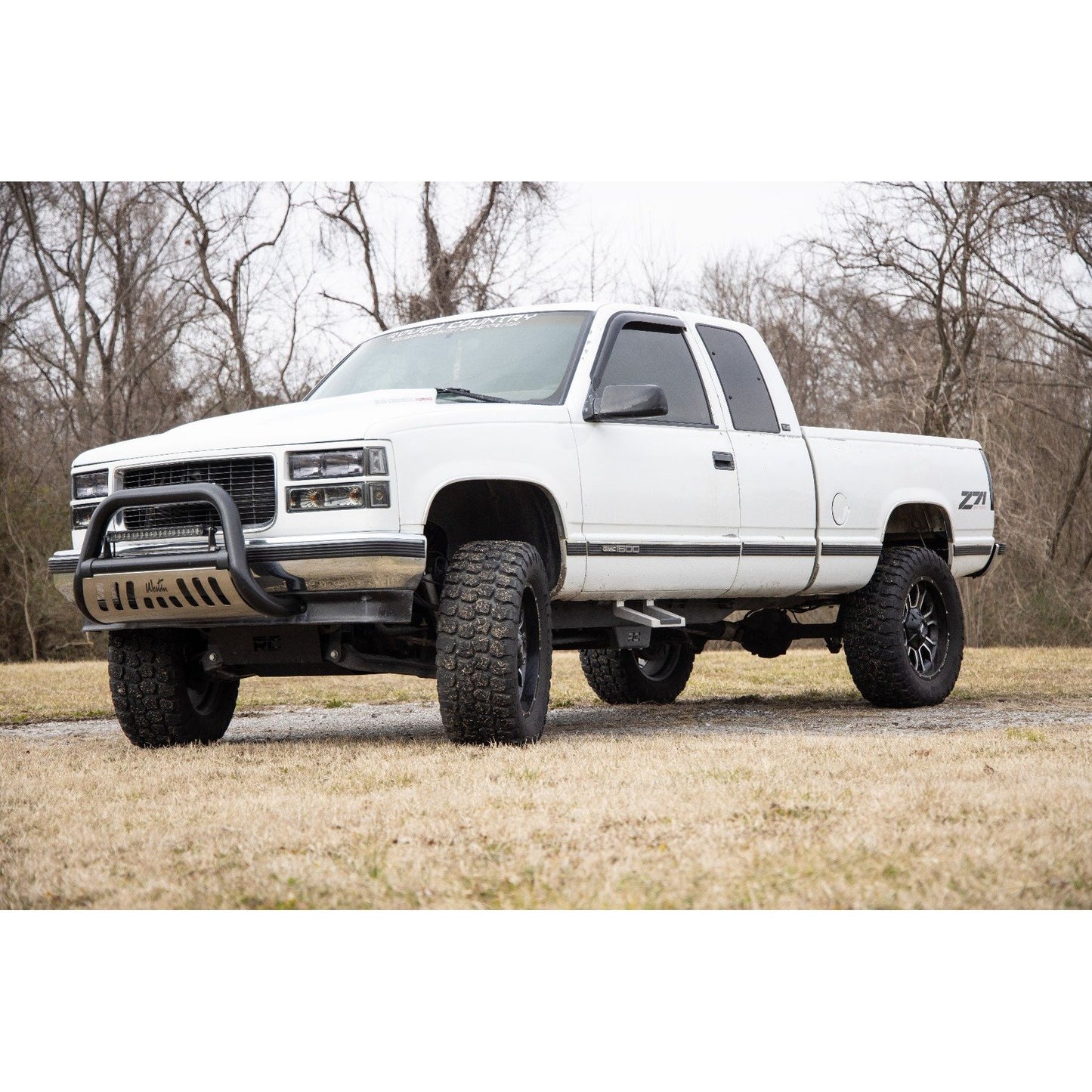 ROUGH COUNTRY Single Hoop Step | Universal | Alum | Pair | Multiple Makes & Models (Chevy/Ford/GMC/Ram) | 117510