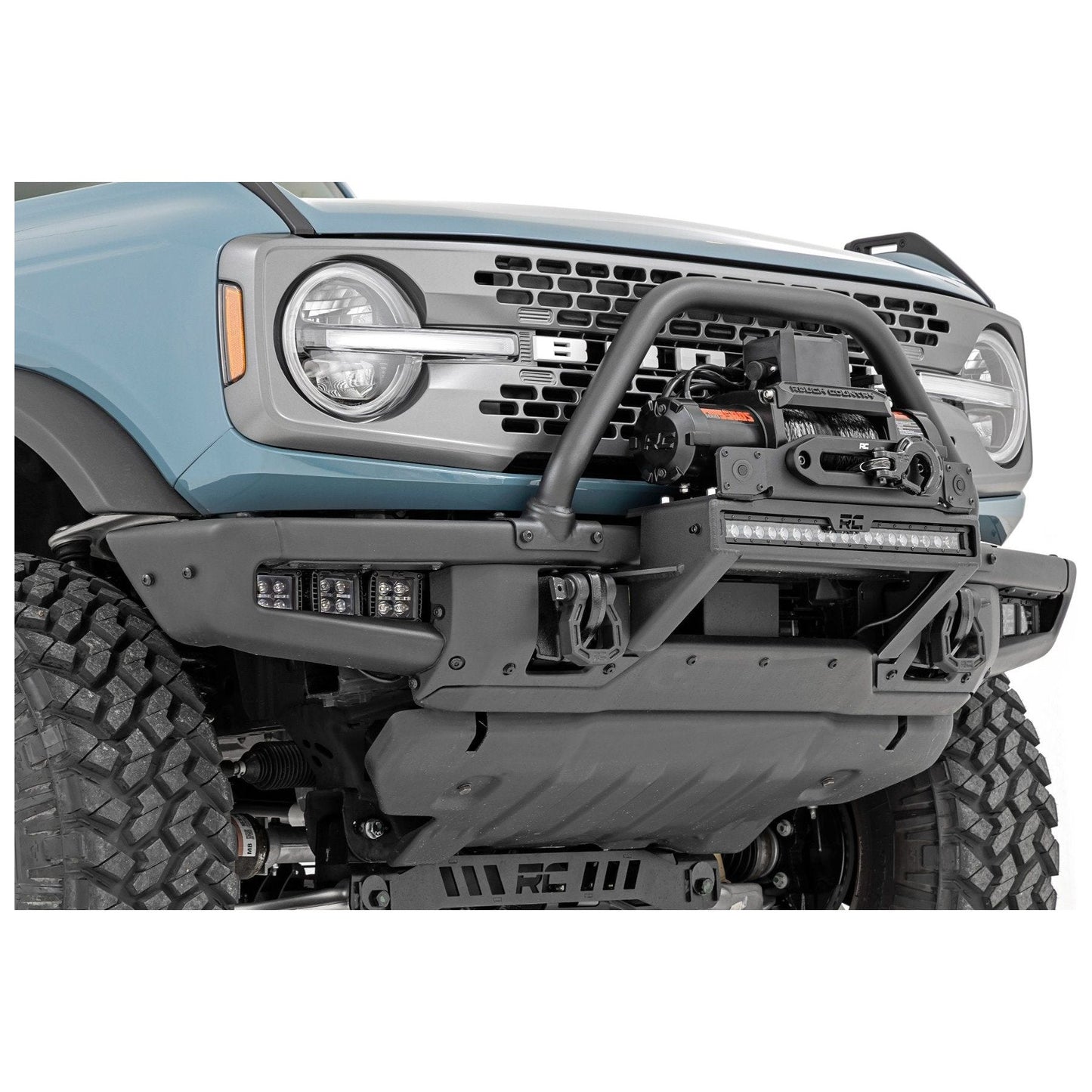 Rough Country Black Series w/ White DRL High Winch Mount I 51068