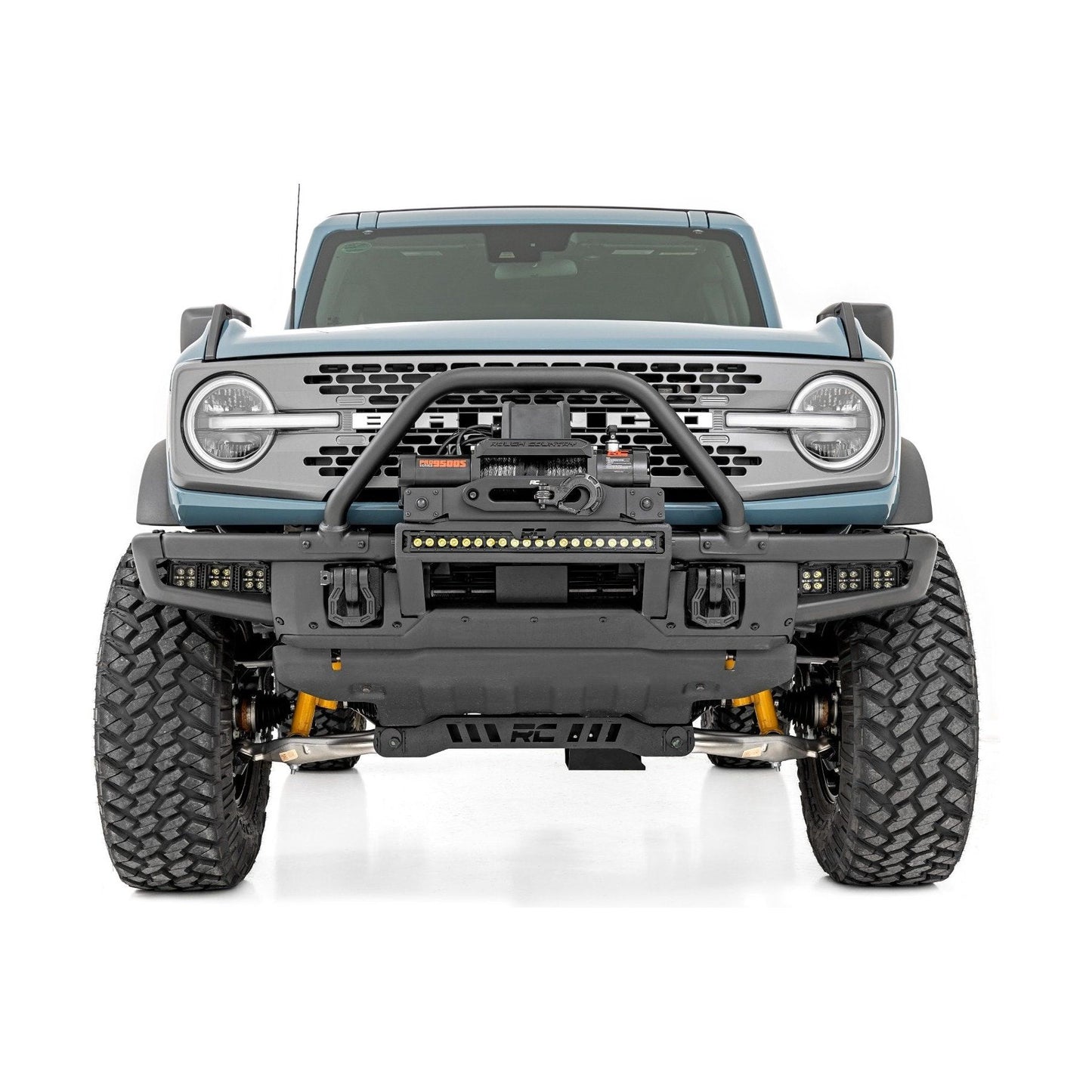 Rough Country Black Series w/ Amber DRL Triple LED Fog Light Kit I 51088