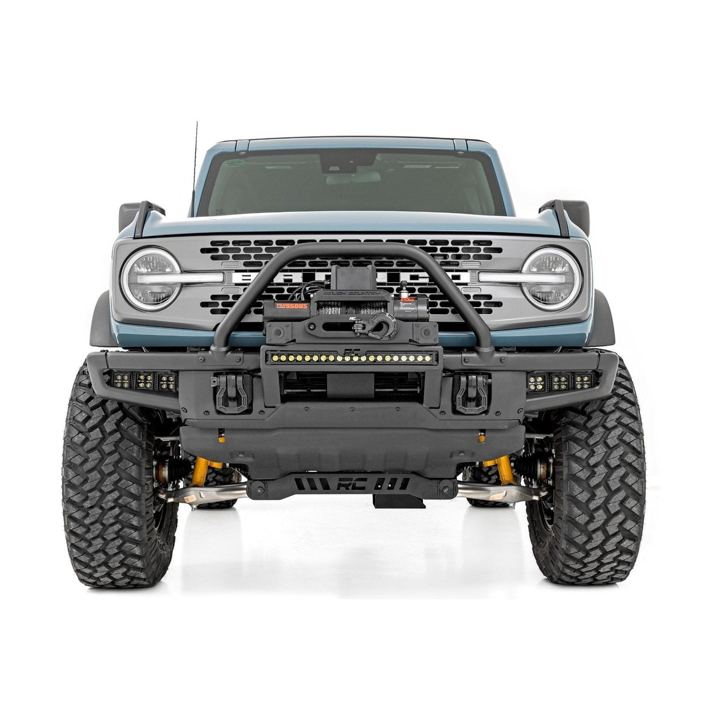 Rough Country Black Series w/ White DRL High Winch Mount I 51068