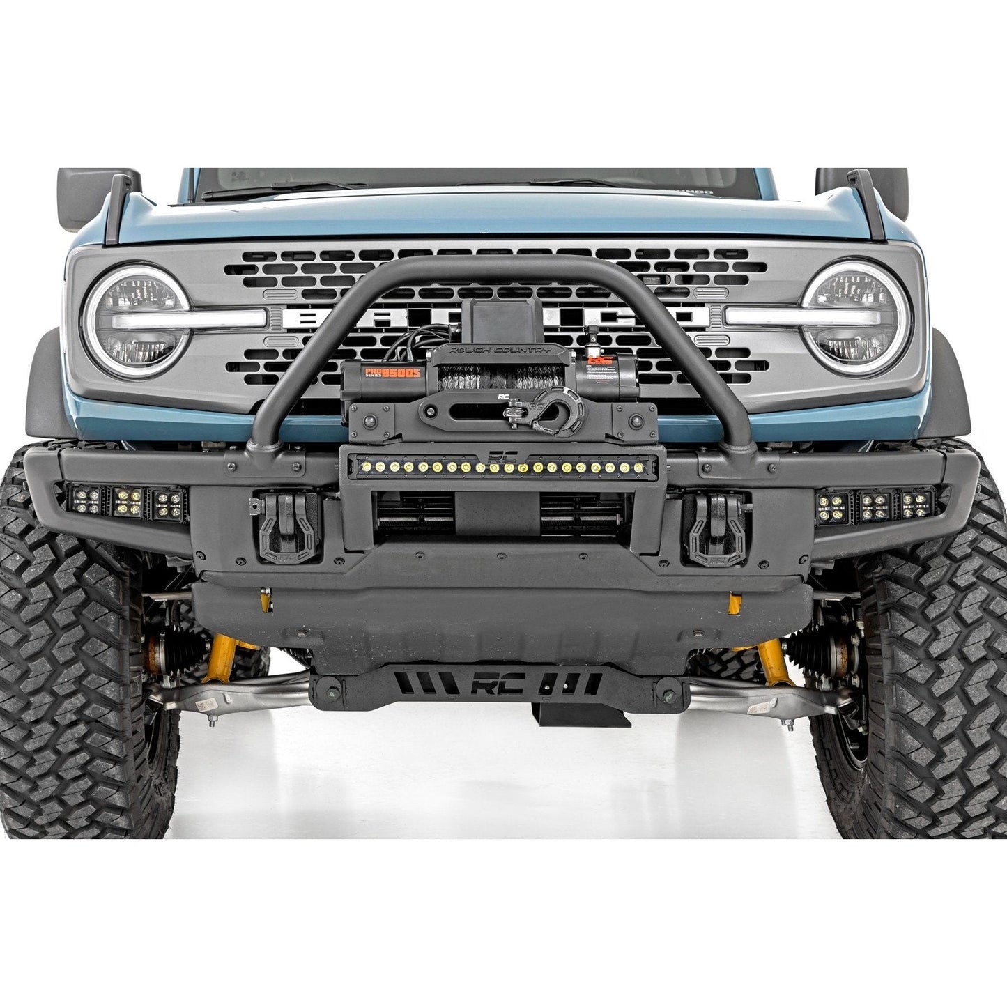 Rough Country Black Series w/ Amber DRL Triple LED Fog Light Kit I 51088