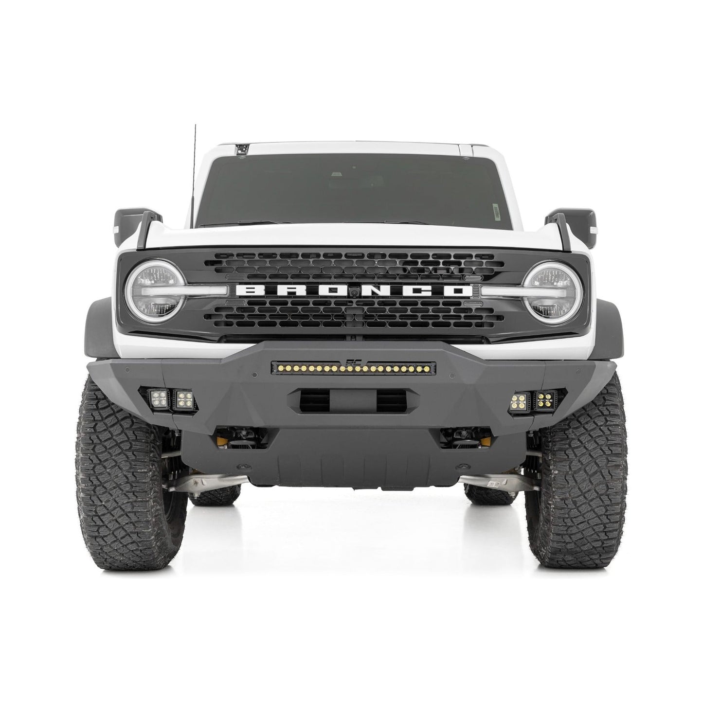 Rough Country with 20" Black Series | Black Series Amber DRL Cubes Front Bumper I 51075