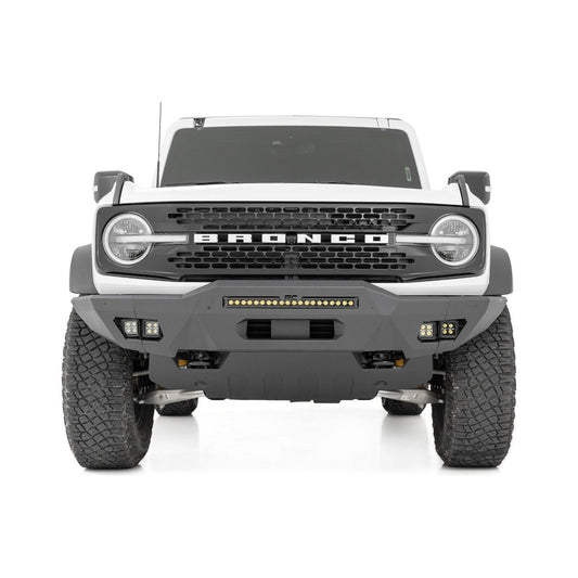 Rough Country with 20" Black Series | Black Series Flood & SAE Fog Cubes Front Bumper I 51076