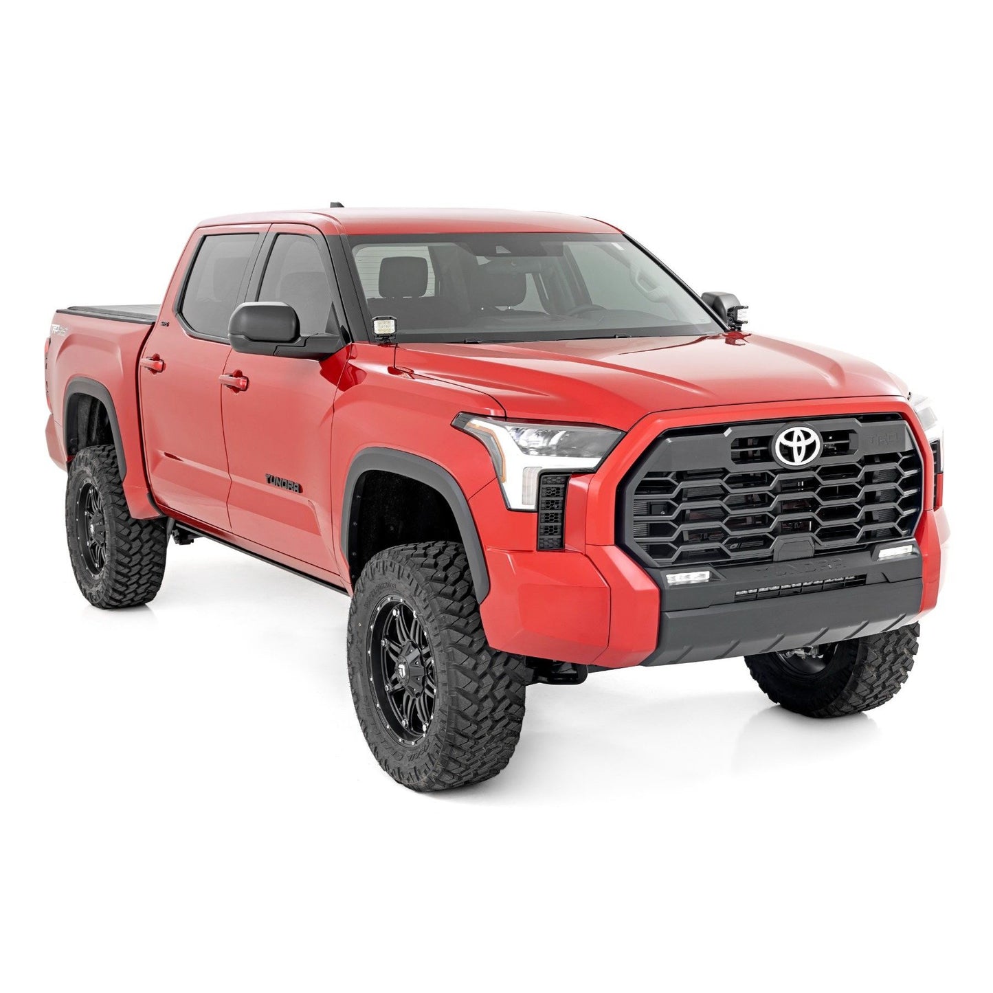 ROUGH COUNTRY LED Light Kit | Ditch Mount | 2" Black Pair | White DRL | Toyota Tundra (22-25) | 71073