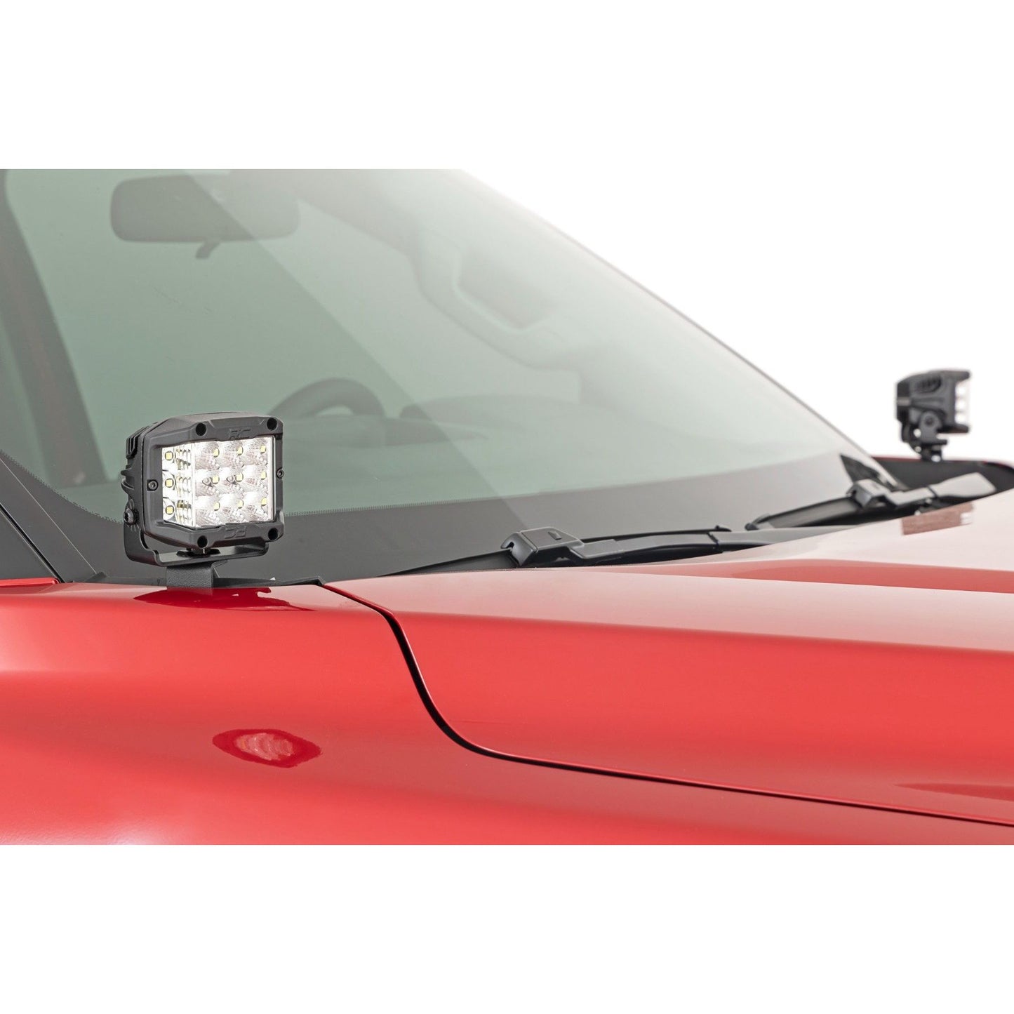 ROUGH COUNTRY LED Light Kit | Ditch Mount | 2" Black Pair | White DRL | Toyota Tundra (22-25) | 71073