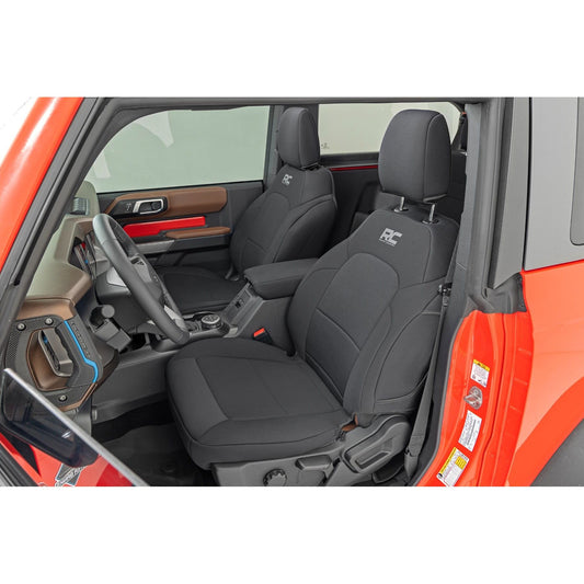 ROUGH COUNTRY Seat Covers | Bucket Seats | FR & RR | Ford Bronco (2 Door) 4WD (2021-2025) | 91050