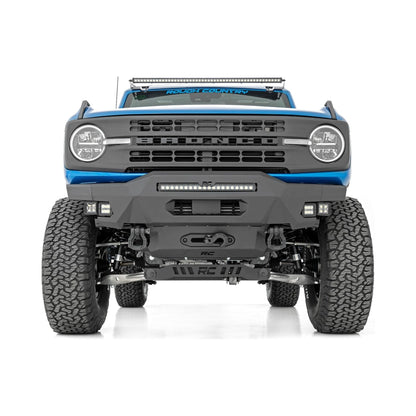 Rough Country with 20" Black Series | Black Series Amber DRL Cubes Front Bumper I 51079