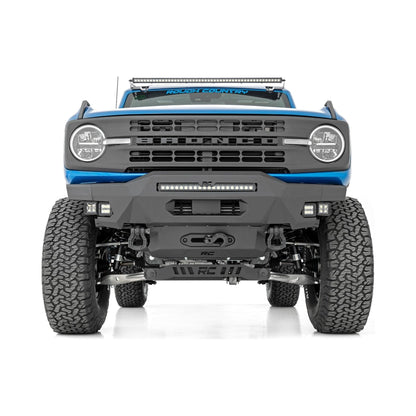 Rough Country with 20" Black Series White DRL | Black Series White DRL Cubes Front Bumper I 51078