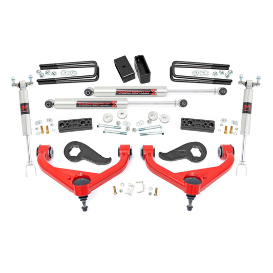 ROUGH COUNTRY 3 Inch Lift Kit | UCAs | M1 | Chevy/GMC Sierra 3500 HD/Silverado 3500 HD (20-25) | 95640RED
