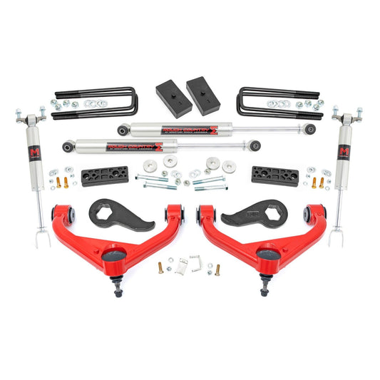 ROUGH COUNTRY 3 Inch Lift Kit | UCAs | M1 | Chevy/GMC 2500HD/3500HD (20-25) | 95840RED